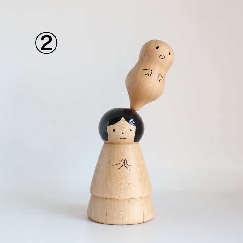 ほろほろ人形「オバケ」頭のせ 2023 | yamanomae