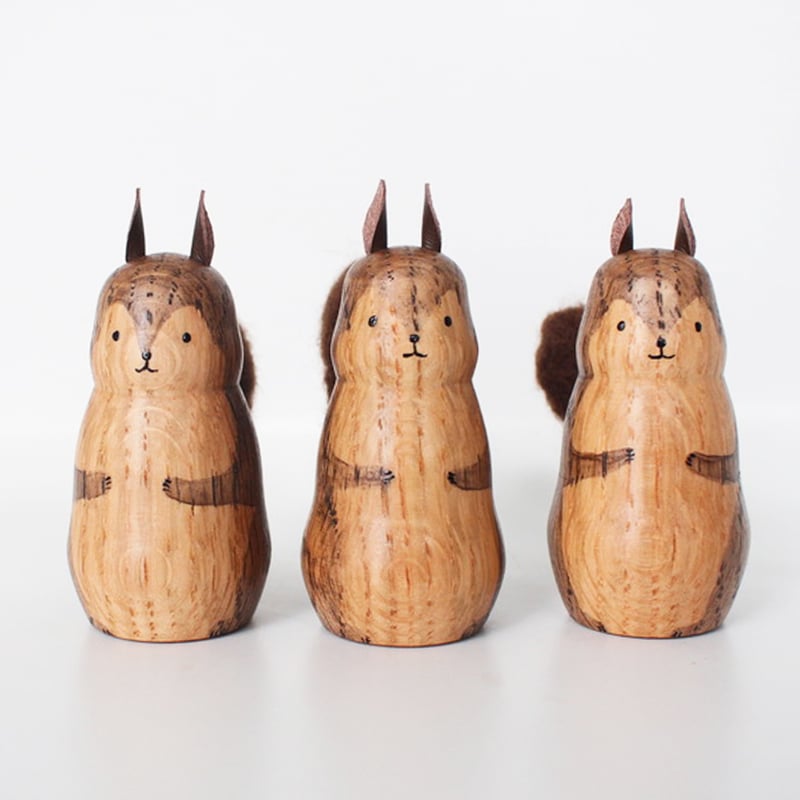 【mkuさま】old pottery ❀ ふんわりしっぽ赤茶色のリスさん mkuさま】old pottery ❀ ふんわりしっぽ赤茶色のリスさん snowmkuさま