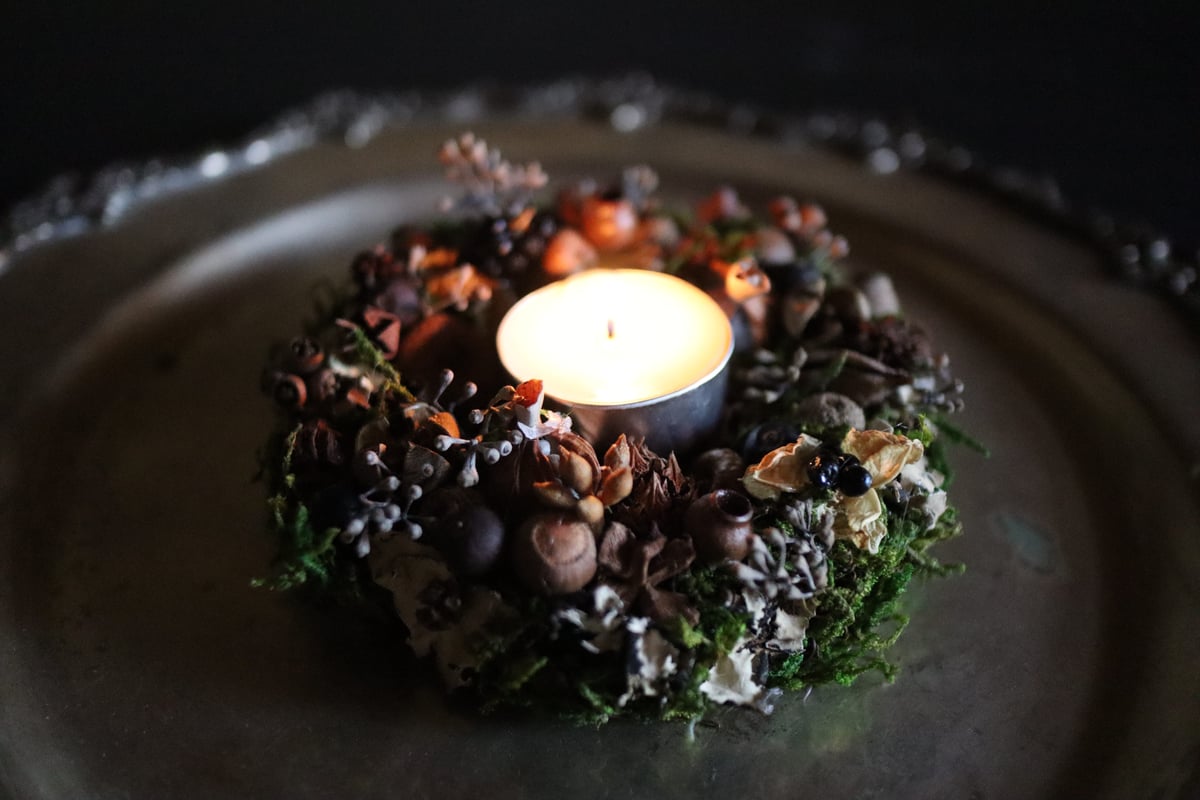 木の実の キャンドル・リース | Les Racines