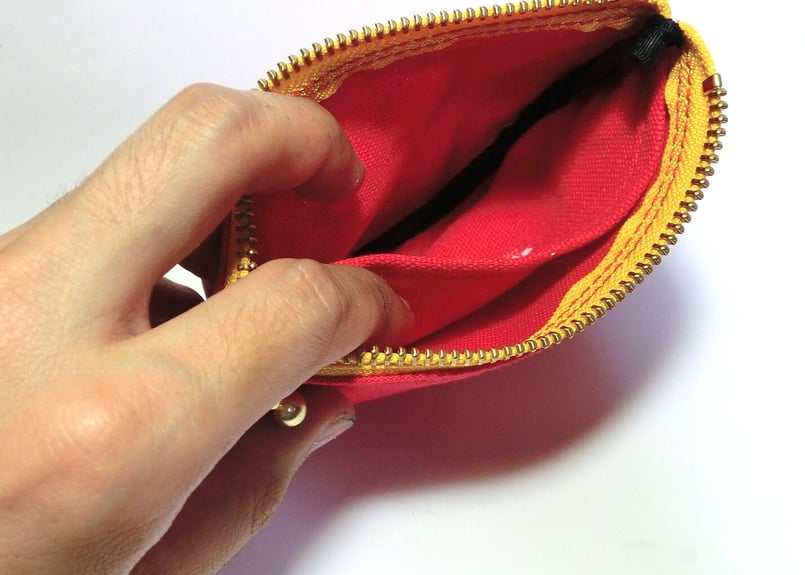 開運帆布福ポーチ/赤 | STETCH HANDMADE STORE