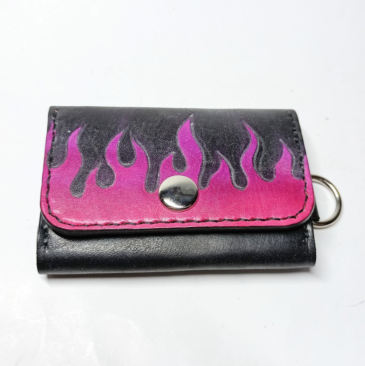 ファイヤーパターンコインケース/紫 | STETCH HANDMADE STORE