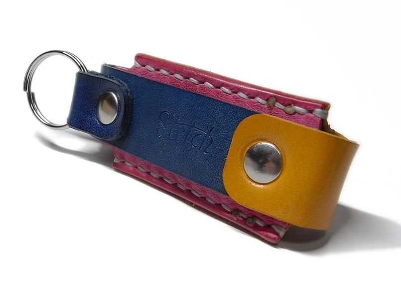 リップクリームケース／青×黄色 | STETCH HANDMADE STORE