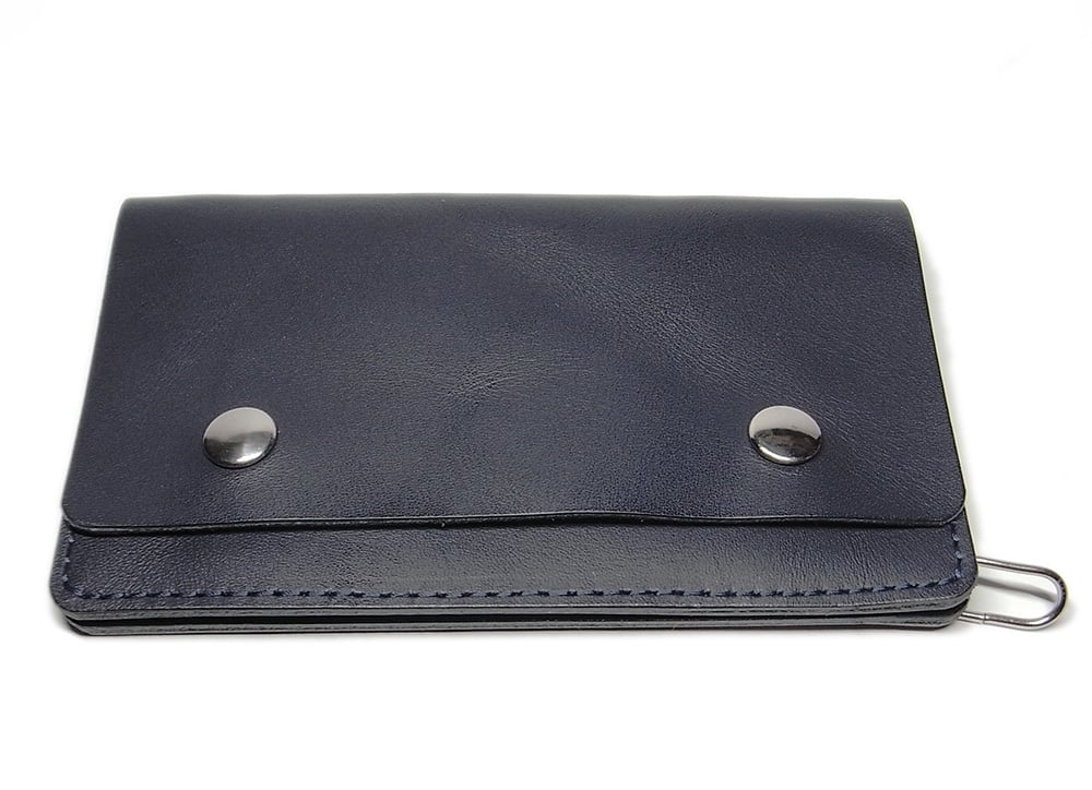 [ハンドメイド]トラッカーウォレット ブライドル ネイビー180×95 ハンドメイド]トラッカーウォレット ブライドル ネイビー180×95