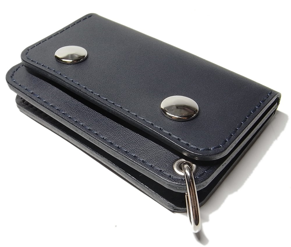 [ハンドメイド]トラッカーウォレット ブライドル ネイビー180×95 2025 MOTOR13 SPECIAL ITEMS 】 抜群の存在感！ 藍染パイソン+