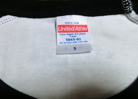 STETCH MONSTER ラグラン 3/4スリーブTシャツ/ホワイト×ブラック/サイズS