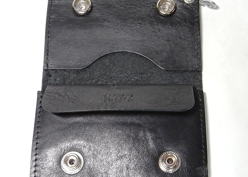 ハンドメイド　トラッカーウォレット　ブラック　1 受注生産】ショートトラッカーウォレット（ブラック）/ Heritage