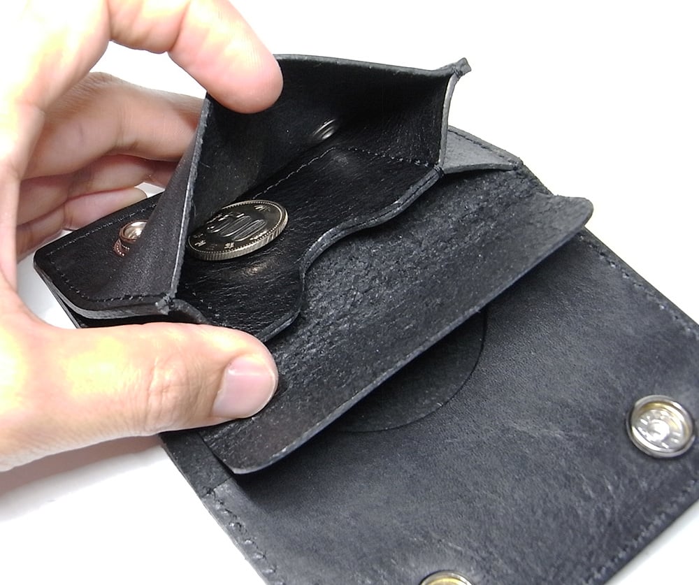 ミニトラッカーウォレット型コインケース/黒 | STETCH HANDMADE ミニトラッカーウォレット型コインケース/黒 | STETCH HANDMADE