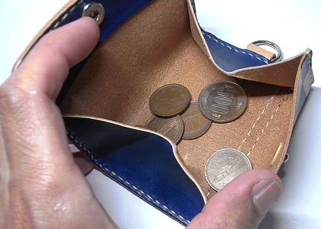 チェッカー柄ボックスコインケース