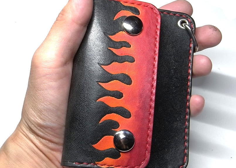 ファイヤーパターントラッカーウォレット | STETCH HANDMADE STORE