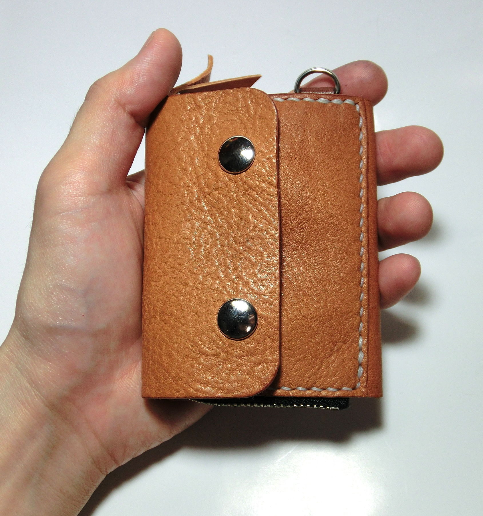 ミニトラッカーウォレットキャメルカラー | STETCH HANDMADE STORE