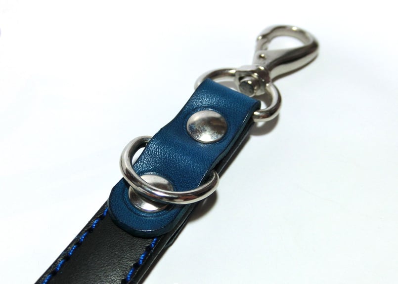 レザーウォレットコード/黒×青 | STETCH HANDMADE STORE レザーウォレットコード/黒×青 | STETCH HANDMADE STORE