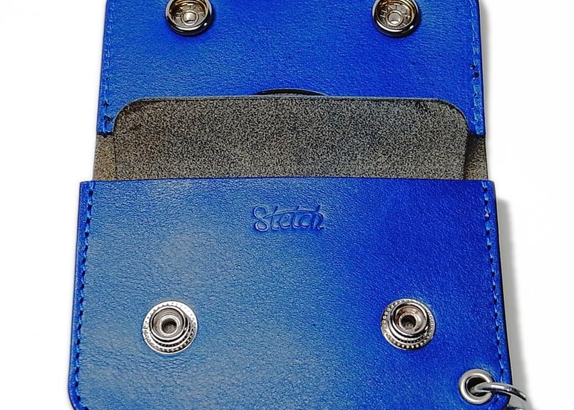 ミニトラッカーウォレット型コインケース/青 | STETCH HANDMADE ミニトラッカーウォレット型コインケース/青 | STETCH HANDMADE