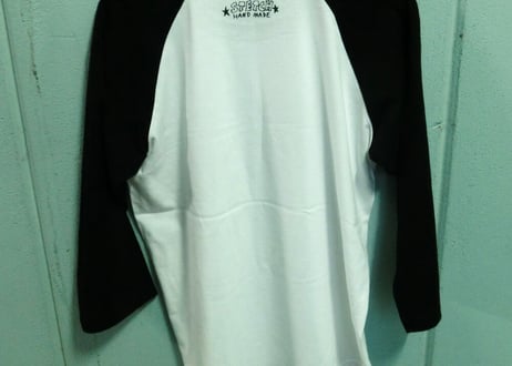 STETCH MONSTER ラグラン 3/4スリーブTシャツ/ホワイト×ブラック/サイズS