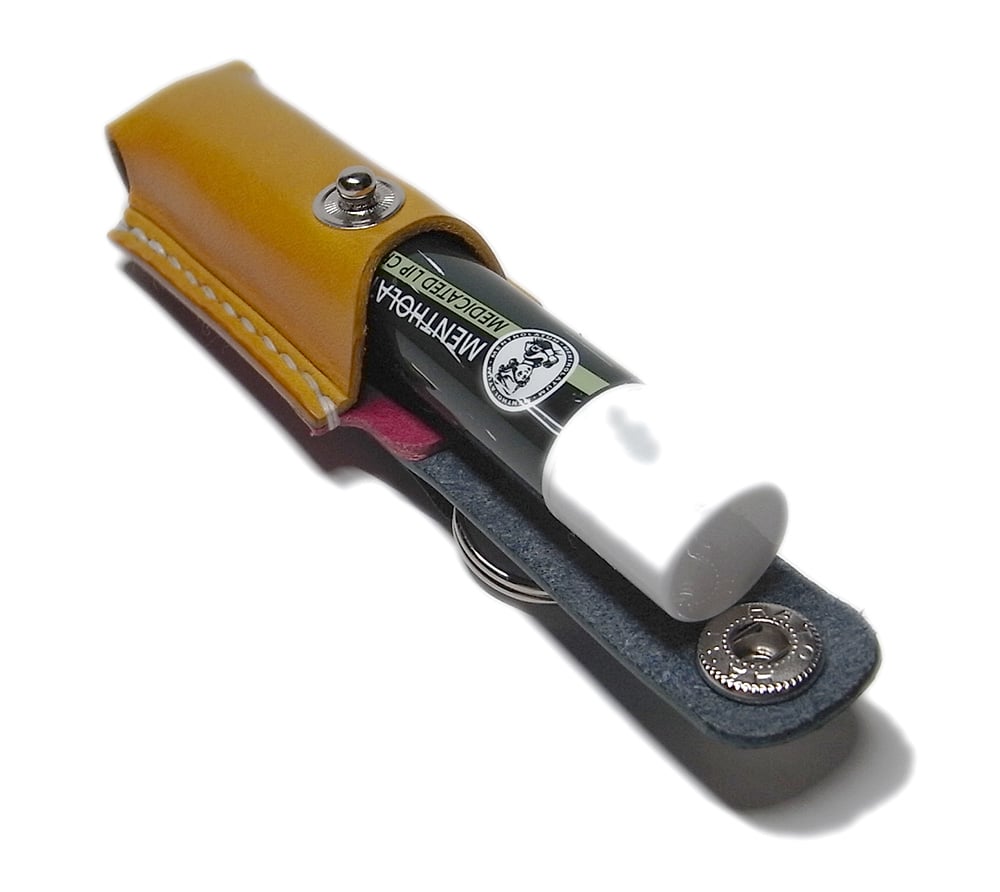 リップクリームケース／青×黄色 | STETCH HANDMADE STORE