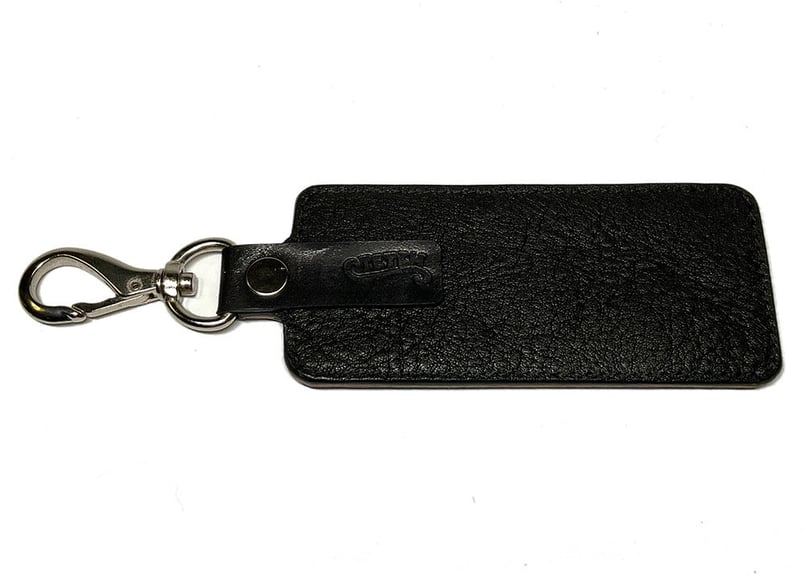 ◎ZARD◎キーホルダー（黒）◎ PUNKレザーキーホルダー／黒×黄色2 | STETCH HANDMADE STORE
