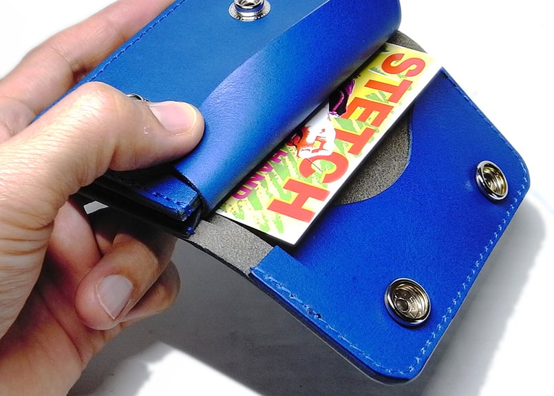 ミニトラッカーウォレット型コインケース/青 | STETCH HANDMADE ミニトラッカーウォレット型コインケース/青 | STETCH HANDMADE
