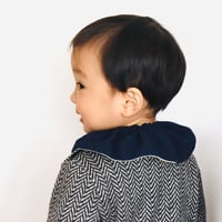 石徹白洋品店/草木染めフリルスタイ［インディゴ］