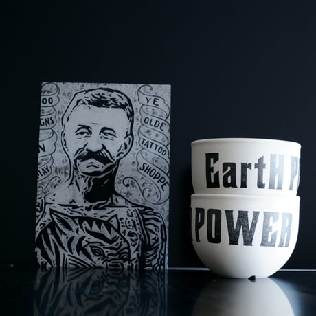 【 EartH POWER / WHITE 】NUTS ART WORKS × KESHIKIYA GOODDAYS / COLLABORATIPON POT