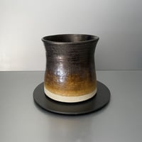 【 Do-kyo-pot M 】 煙突型 ~ 銅鏡 ~ 4.5号鉢 笠間焼 No. 72