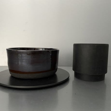 【 Do-kyo-pot M 】浅鉢(角) ~ 銅鏡 ~ 5号鉢 笠間焼 No. 67