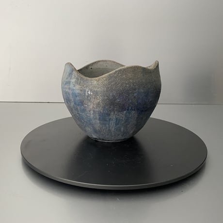 【 Ibushi Gin / Marble pot S 】燻し銀 マーブル 3.5号 ~ 彩色兼美 ~ 笠間焼 No. 54