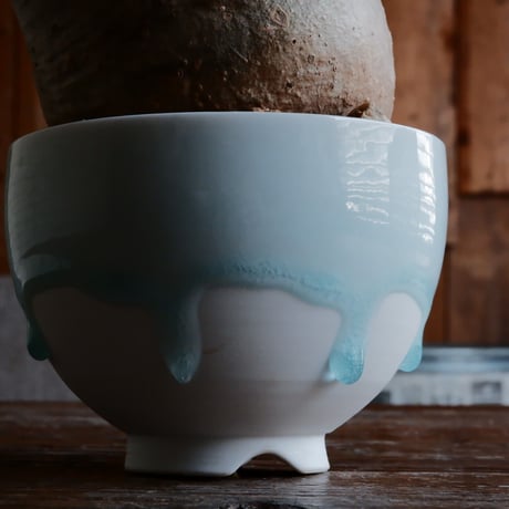 グラキリス - 象牙宮 -［No.130］  ×  小林 哲也 作 「雫」- bowl type - 4号 植木鉢