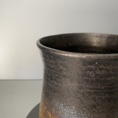 【 Do-kyo-pot M 】 煙突型 ~ 銅鏡 ~ 4.5号鉢 笠間焼 No. 72