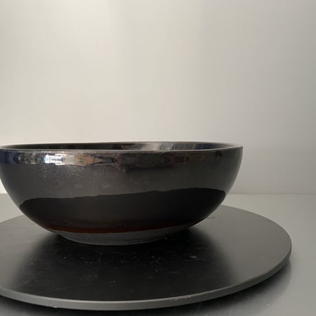 【 Do-kyo-pot M 】浅鉢(丸) ~ 銅鏡 ~ 5.5号鉢 笠間焼 No. 74