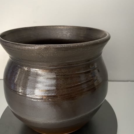 【 Do-kyo-pot M 】金魚鉢型 ~ 銅鏡  ~ 5号鉢  笠間焼 No. 60