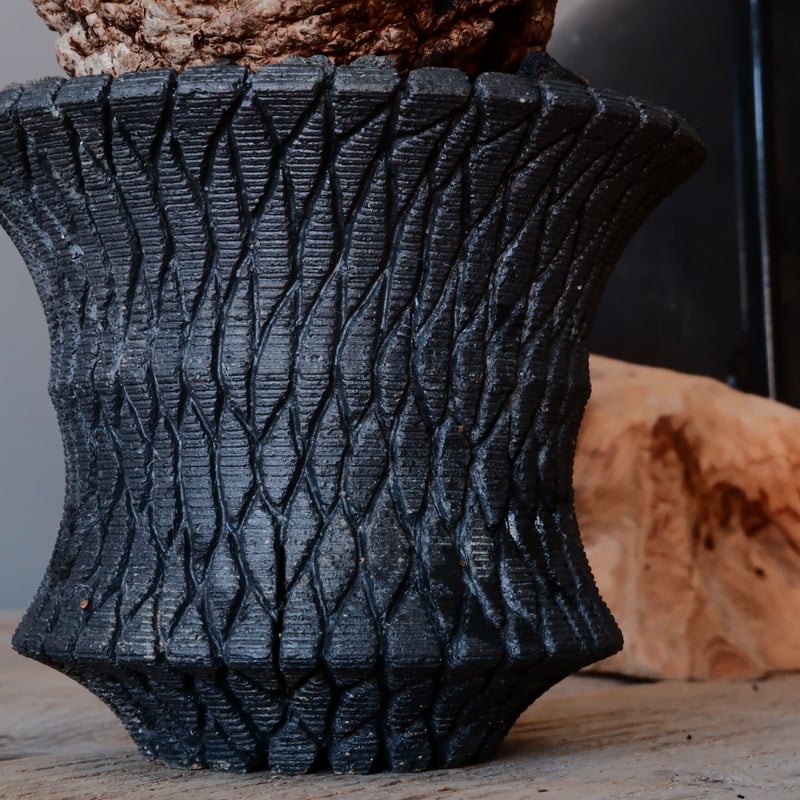 オペルクリカリア パキプス φ10cm［No.21］ × 沖誠 作「Bark / deep