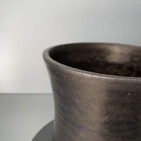 【 Do-kyo-pot M 】 煙突型 ~ 銅鏡 ~ 5号鉢 笠間焼 No. 71