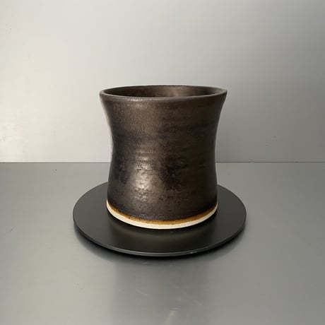 【 Do-kyo-pot M 】 煙突型 ~ 銅鏡 ~ 5号鉢 笠間焼 No. 71