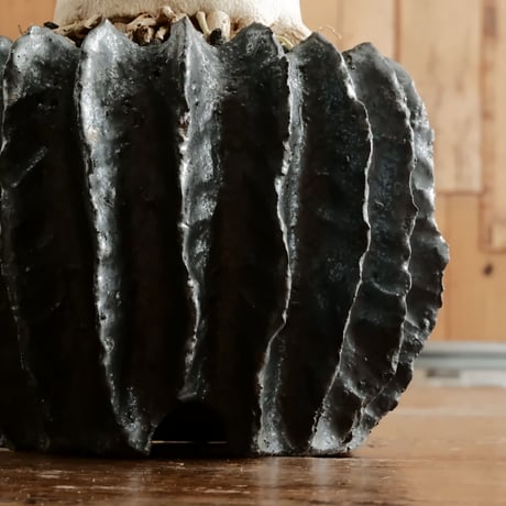 《美形》アデニウム アラビカム " ドワーフ " φ8cm［No.16］  ×  松野然 作 「ZEN」3.5号 植木鉢