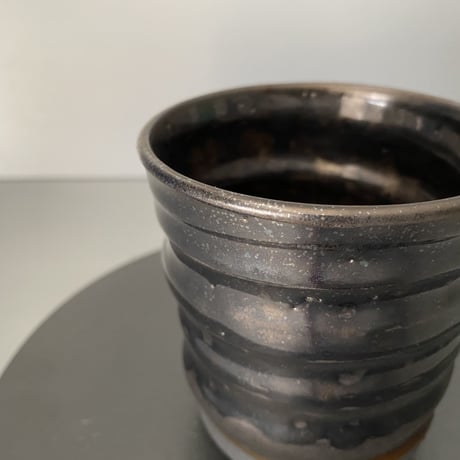 【 Do-kyo-pot S 】湯呑型 ~ 銅鏡 ~ 3号鉢 笠間焼 No. 78