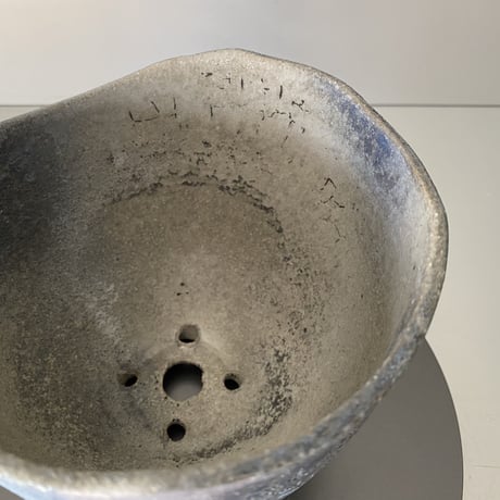 【 Ibushi Gin / Marble pot M 】燻し銀 マーブル 4.5号 ~ 彩色兼美 ~ 笠間焼 No. 25