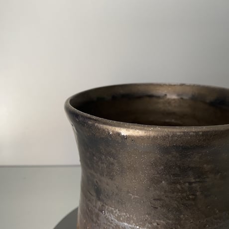 【 Do-kyo-pot M 】 煙突型 ~ 銅鏡 ~ 5号鉢 笠間焼 No. 73