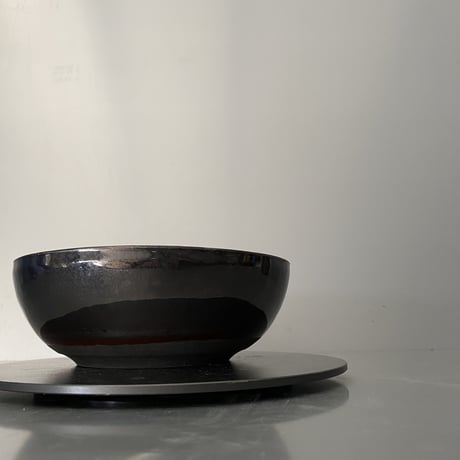 【 Do-kyo-pot M 】浅鉢(丸) ~ 銅鏡 ~ 5.5号鉢 笠間焼 No. 74