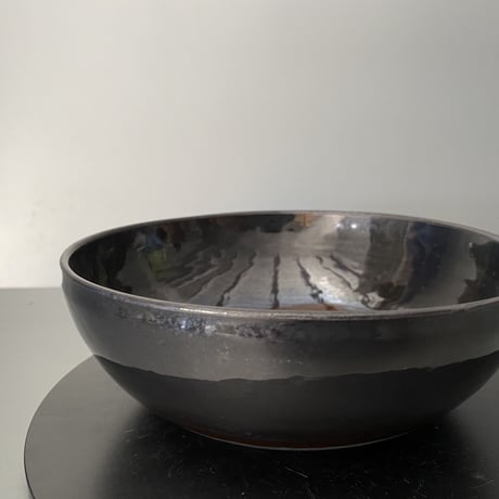 【 Do-kyo-pot M 】浅鉢(丸) ~ 銅鏡 ~ 5.5号鉢 笠間焼 No. 74