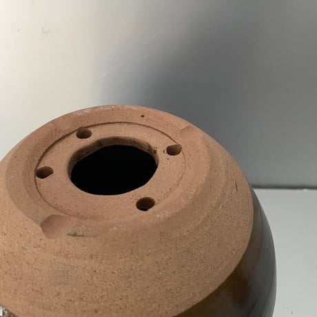 【 Do-kyo-pot M 】金魚鉢型 ~ 銅鏡  ~ 5号鉢  笠間焼 No. 60