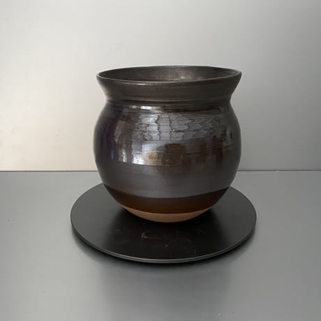 【 Do-kyo-pot M 】金魚鉢型 ~ 銅鏡  ~ 5号鉢  笠間焼 No. 60
