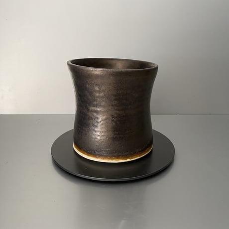 【 Do-kyo-pot M 】 煙突型 ~ 銅鏡 ~ 5号鉢 笠間焼 No. 71