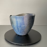 【 Ibushi Gin / Marble pot M 】燻し銀 マーブル 4.5号 ~ 彩色兼美 ~ 笠間焼 No. 25