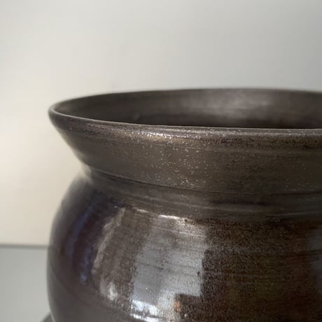【 Do-kyo-pot M 】金魚鉢型 ~ 銅鏡  ~ 5号鉢  笠間焼 No. 60