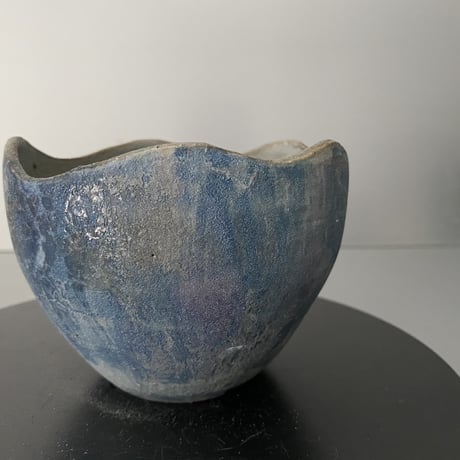 【 Ibushi Gin / Marble pot S 】燻し銀 マーブル 3.5号 ~ 彩色兼美 ~ 笠間焼 No. 55