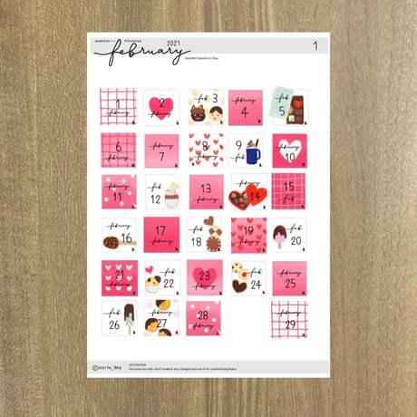 日付シート_February