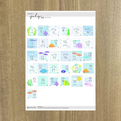 日付シート_July