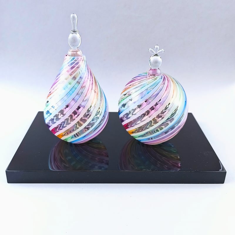 ガラス工房るん　雛人形　お雛様　花器　一輪挿し ガラス工房るん雛人形お雛様花器一輪挿し