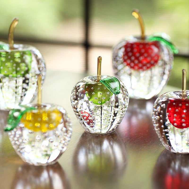 りんごのペーパーウェイト | ガラス工房るん