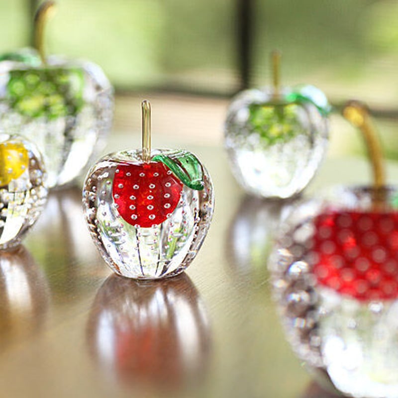 りんごのペーパーウェイト | ガラス工房るん