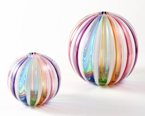 ガラス工房るん　さん作品　虹のこぼれ種　花器 original